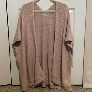 Baby pink aritizia community cape cardigan